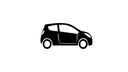 Fototapeta premium Black car icon, vehicle silhouette, transportation symbol, modern design element