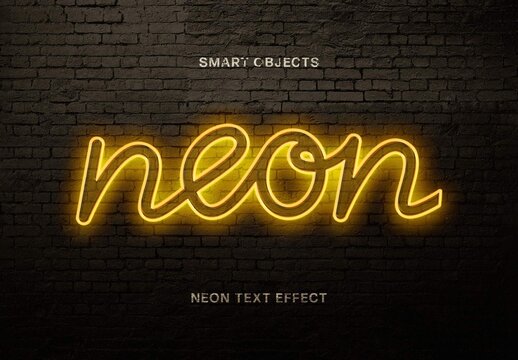 Electric Neon Text Effect For Branding And Social Media Design