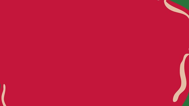 White border and red pepper on piece of paper an image leaves christmas tree circle dots it heart screen isolated on green screen background