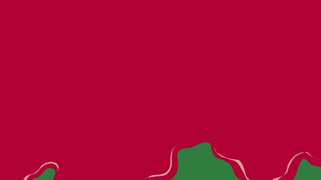 Red hearts on it christmas tree leaf two bunch of isolated on green screen background