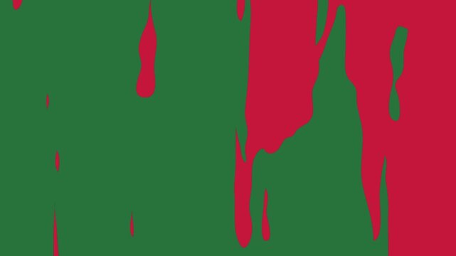 White border and red dripping paint an image of black drips screen isolated on green screen background