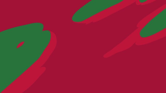 White border and red black design christmas tree stars an image of circle on leaves it isolated on green screen background