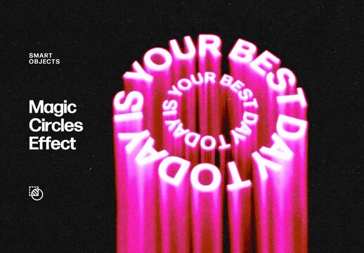 Magic Circles Text Effect For Branding And Logo Design