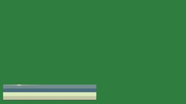 Dot on it dots an arrow pointing to the right line button border blue isolated on green screen background