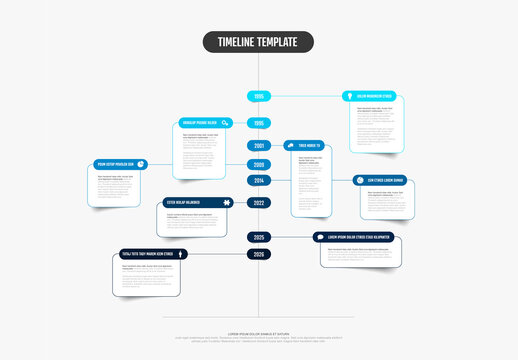 Modern Vertical Timeline Template Infographic for Business Presentation