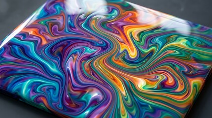 Fototapeta premium Vibrant colorful swirling pattern design.