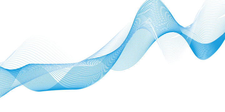 Abstract blue and withe line in vector business texture. Pattern line blend curve flow futuristic white background