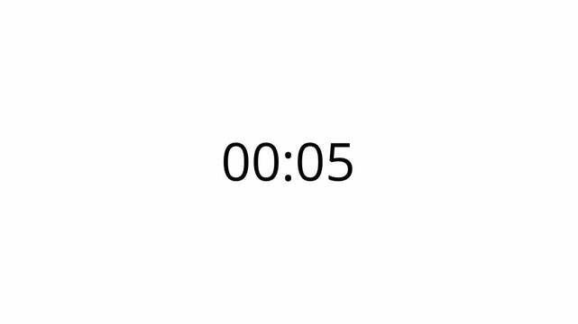 10 second countdown timer animation from 10 second to 0 second on transparent background, ten second circle countdown timer with alpha channel in 4k, 10 sec digital countdown 4k video