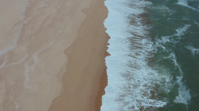 Pristine Coastal Habitat. Aerial Drone View of Playa Garzon Beach.