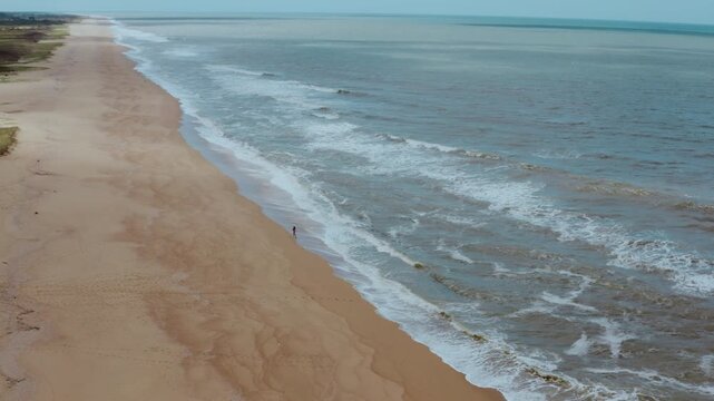 Aerial Drone Shots: Playa Garzon Beach Ecosystem and Undeveloped Atlantic Coastline