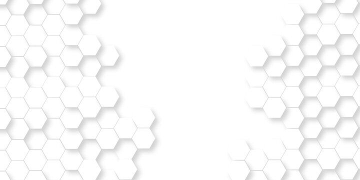 Hexagon concept abstract technology wallpaper. Vector illustration isolate on white background. Modern hexagon pattern elements.
