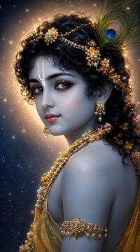 Lord krishna hd photo ai genrated 