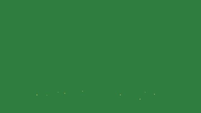 White background and clock on it yellow fire gold dots crack in the middle illustration - Chroma Key Green Screen Footage