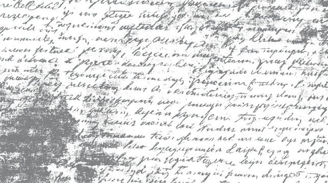 Faded grey cursive handwriting on a textured white background with visible ink imperfections and smudges