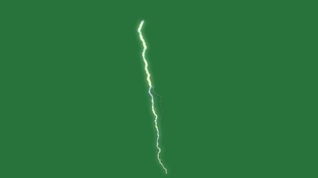 A green background with white border and screen lightning strikes through circle on it bolt green screen motion - Chroma Key Green Screen Footage
