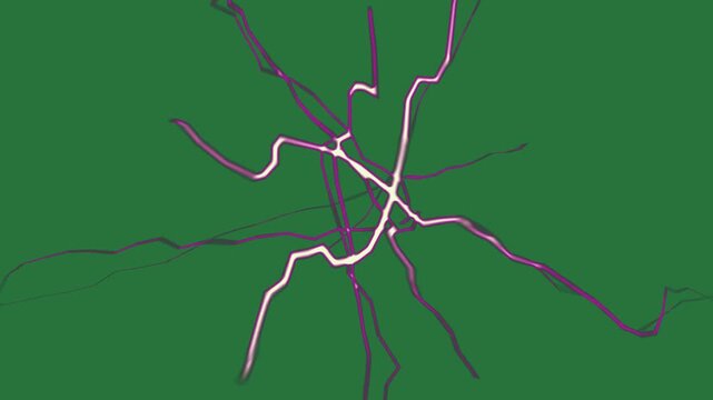 A green background with white border and screen black outline crack in it green screen frame - Chroma Key Green Screen Footage