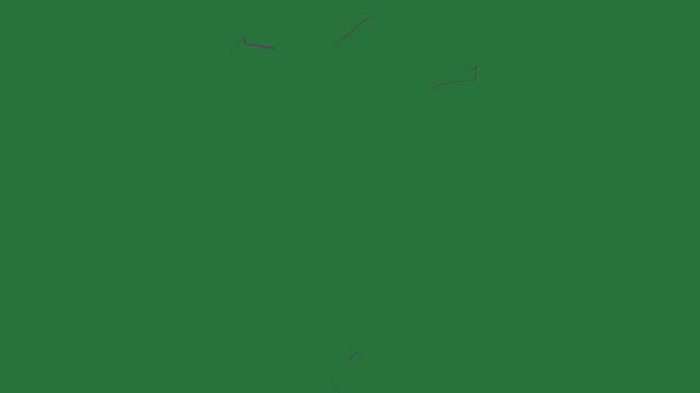 Hole in the middle and broken window background white picture tree person illustration design cartoonish - Chroma Key Green Screen Footage