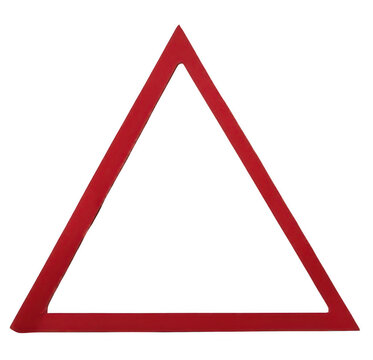 A Bold Red Triangular Border Frame Isolated Against A Solid Black Background