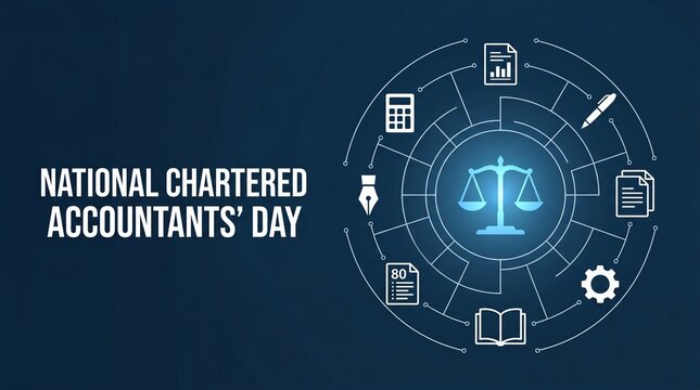 National chartered accountants day concept with icons
