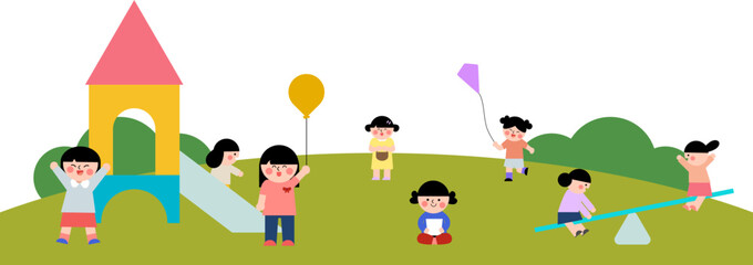 Fototapeta premium Kids activities at the park