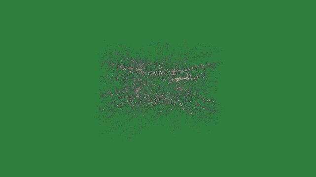 Small hole black pattern ball soccer golf isolated on green screen background