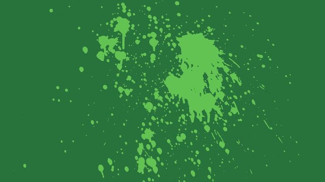 White border and screen paint splashs on sps black isolated on green screen background