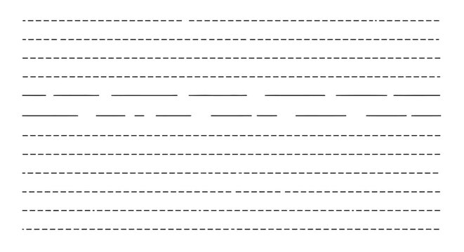 Dashed and Solid Horizontal Lines Pattern: Education, Writing, Design Element, Grid