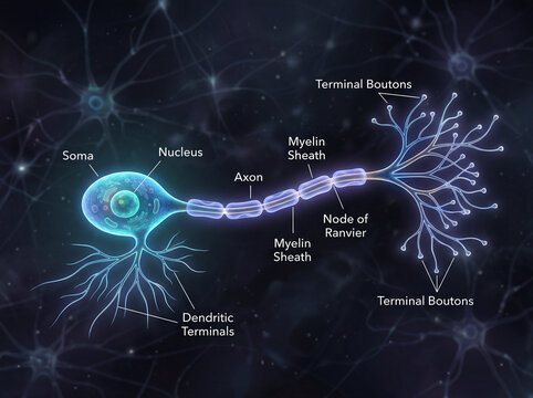 Neurone unipolaire, structure cellulaire du syst&egrave;me nerveux et transmission de l&rsquo;influx nerveux