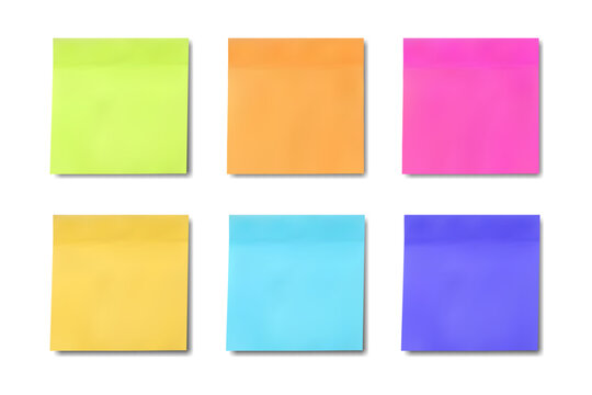 Set of colorful sticky notes