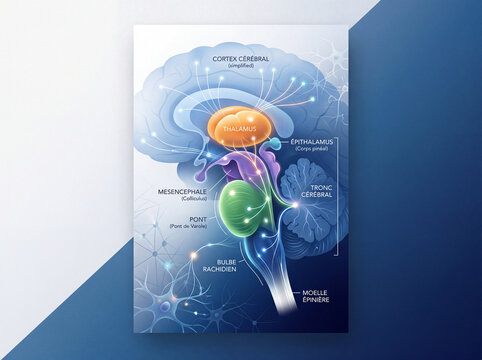 Thalamus humain, structure c&eacute;r&eacute;brale profonde et relais des informations sensorielles dans le cerveau