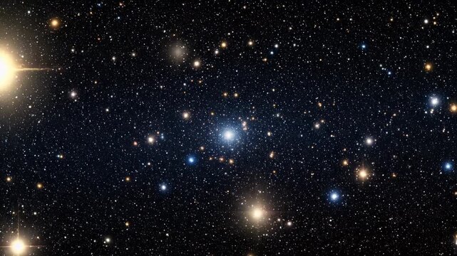 A stunning astronomical image of a starry night sky numerous celestial bodies