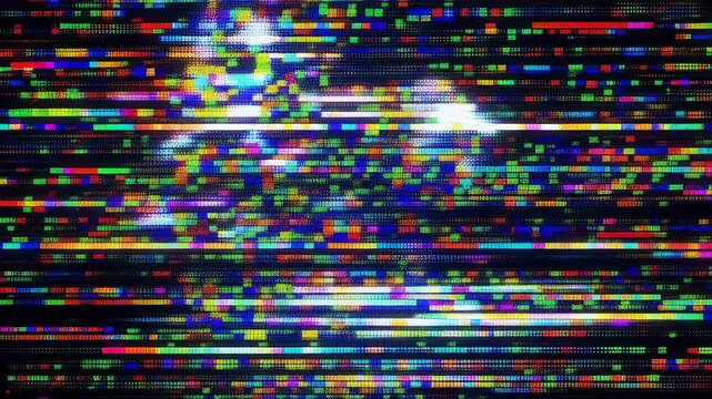 Abstract digital glitch background with colorful pixel distortion and futuristic cyber effect art