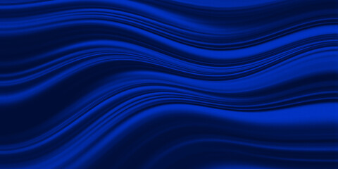 Fototapeta premium parallel curved lines flowing diagonally and highlights on Elegant, Luxury and Dynamic abstract blue gradient background 