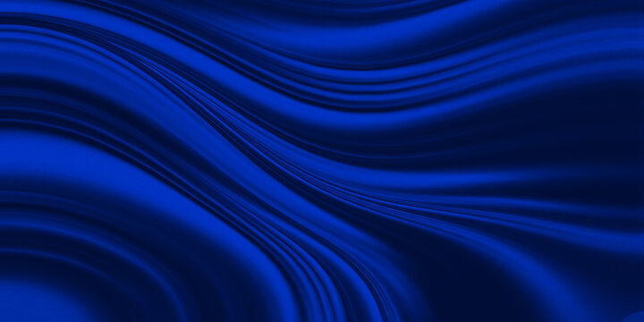 parallel curved lines flowing diagonally and highlights on Elegant, Luxury and Dynamic abstract blue gradient background 