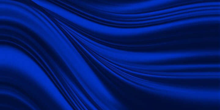 parallel curved lines flowing diagonally and highlights on Elegant, Luxury and Dynamic abstract blue gradient background 