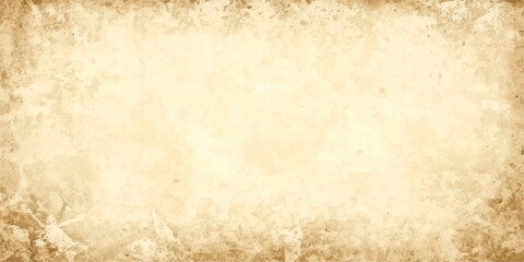 Fototapeta premium Old vintage parchment paper texture background with aged grunge worn surface and antique sepia beige blank page look