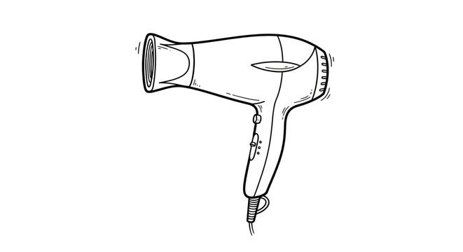 Professional hair dryer with ergonomic handle design.