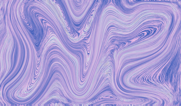 Vibrant purple and blue swirling pattern with wavy lines and fluid motion background design. Resizable and editable.