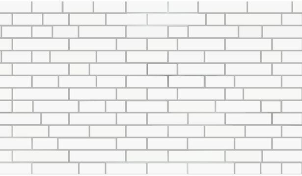 ​White brick wall seamless pattern background vector illustration texture isolated for building architecture interior and exterior design