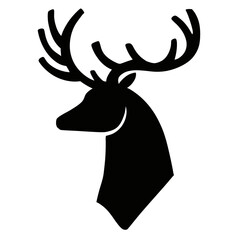 Fototapeta premium deer head vector illustration icon