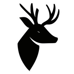 Obraz premium deer head silhouette Icon 