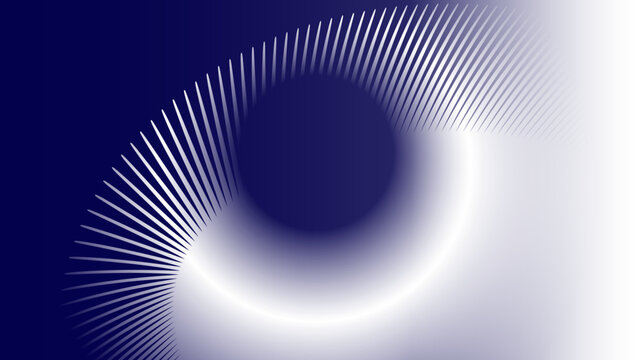 Navy blue radial data vision abstract vector background 16:9