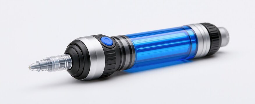 Multi-hormone injection pen for diabetes and metabolic health on a white background.