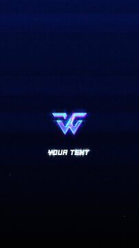 Retro Chrome 3D Logo Reveal | 80s Neon Synthwave Vertical Short-Form Intro