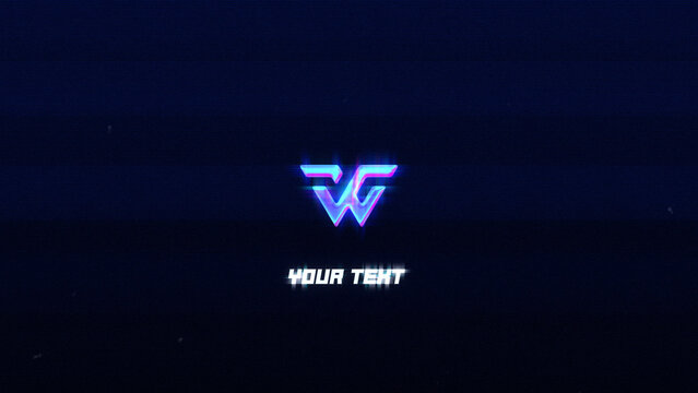 Retro Chrome 3D Logo Reveal | 80s Neon Synthwave Broadcast Intro