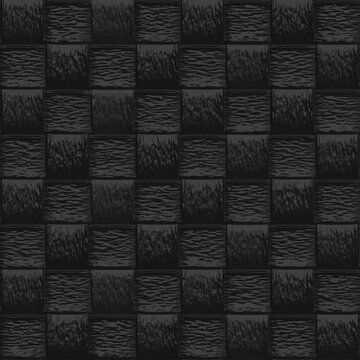 6K Black woven texture seamless background, luxury carbon fiber checkerboard pattern