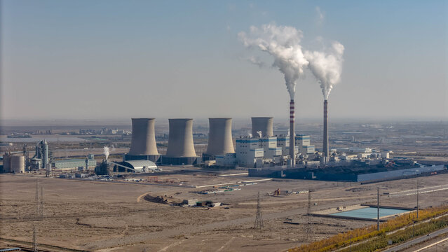 Gansu Thermal Power Plant Aerial View