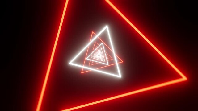 Silver white with red triangles VJ loop animation background