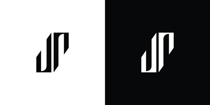 Modern and strong JP logo design