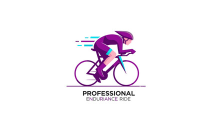 Fototapeta premium Professional Cyclist in Full Sprint on a Time Trial Bicycle.